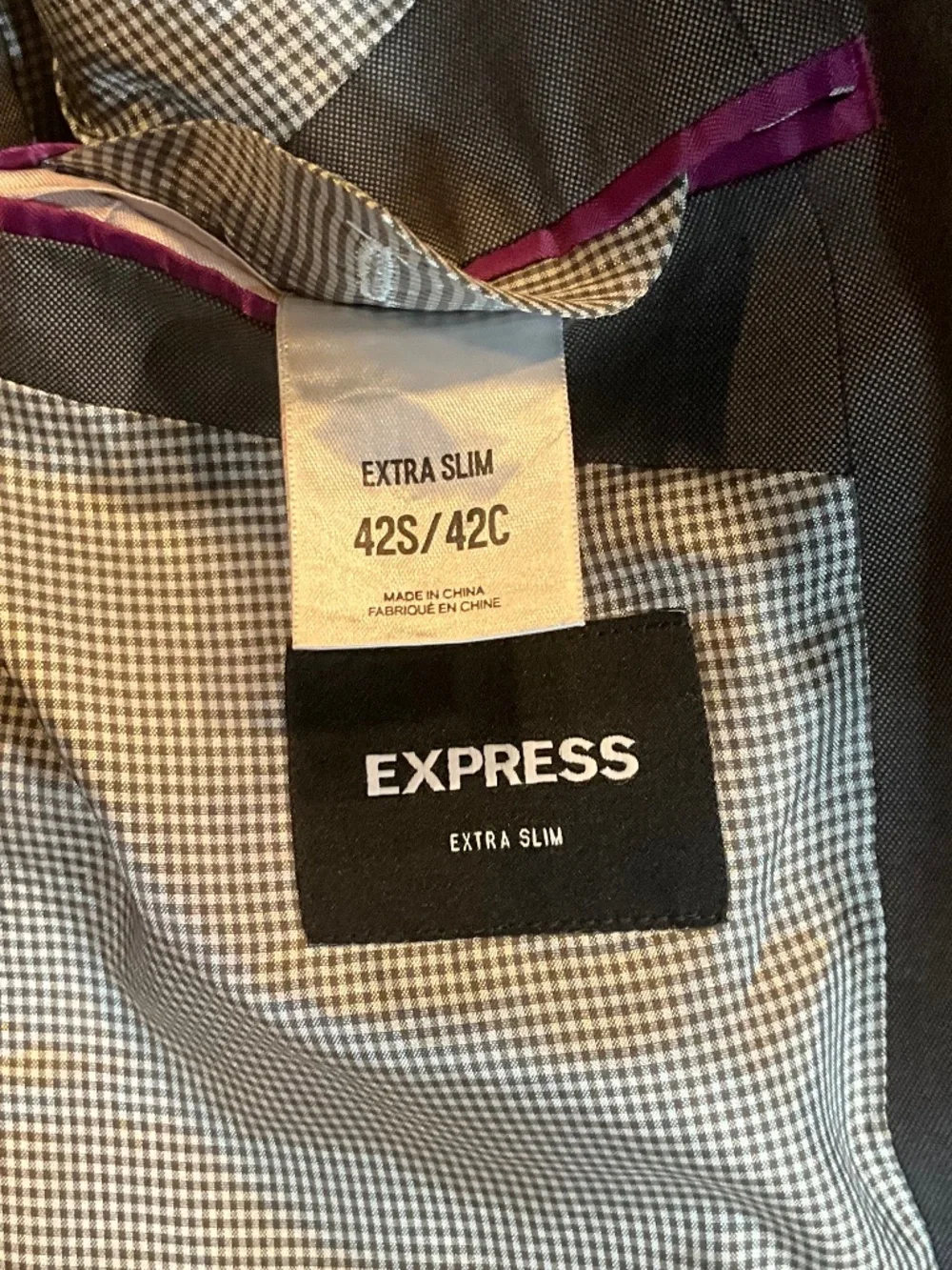 Express Extra Slim Cotton Suit Jacket - 42S